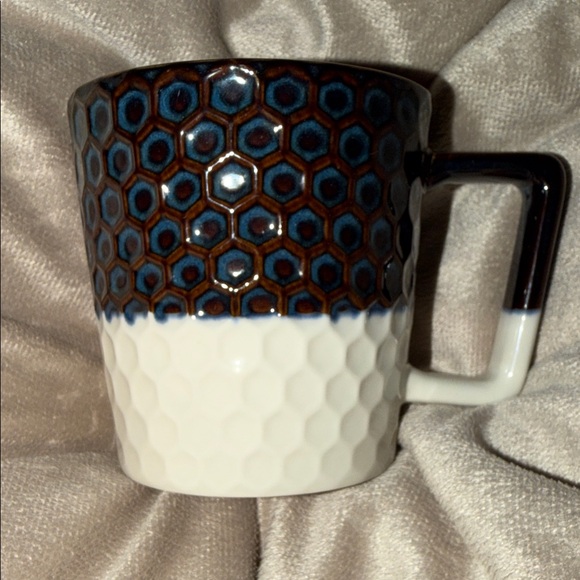 Starbucks 2017 Anniversary Siren Scales Mug 12oz Honeycomb Blue Cream Brown - Picture 4 of 4